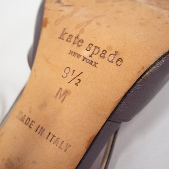 Kate Spade New York Hattie Leather Slingback Heels Open Toe Women's Size 9.5 - Picture 10 of 10